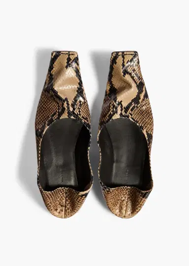 Khaite Marlene Ballerina In Python-Embossed Taupe | Thumbnail 7 Khaite Marlene Ballerina In Python-Embossed Taupe | Thumbnail 7
