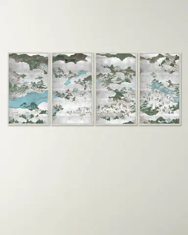 Wendover Art Group "Kyoto Screen" Giclee Art Canvases, Set of 4 | Thumbnail 2 Wendover Art Group "Kyoto Screen" Giclee Art Canvases, Set of 4 | Thumbnail 2
