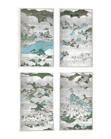 Wendover Art Group "Kyoto Screen" Giclee Art Canvases, Set of 4 | Thumbnail 1 Wendover Art Group "Kyoto Screen" Giclee Art Canvases, Set of 4 | Thumbnail 1