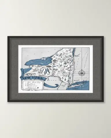 Wendover Art Group Pictorial Map of New York | Thumbnail 2 Wendover Art Group Pictorial Map of New York | Thumbnail 2