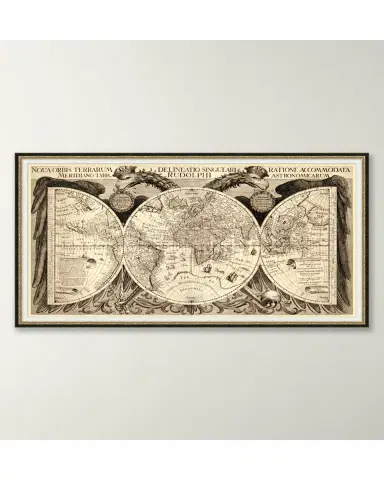 Wendover Art Group Sepia World Map | Thumbnail 2 Wendover Art Group Sepia World Map | Thumbnail 2