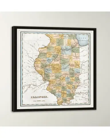 Wendover Art Group Map of Illinois | Thumbnail 3 Wendover Art Group Map of Illinois | Thumbnail 3