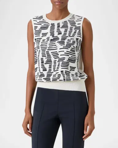 Akris Dance Movements Sleeveless Silk Top | Thumbnail 3 Akris Dance Movements Sleeveless Silk Top | Thumbnail 3