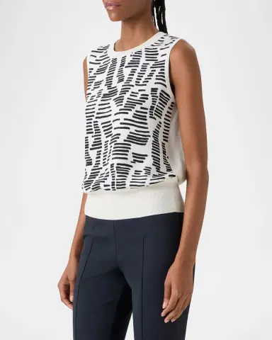 Akris Dance Movements Sleeveless Silk Top | Thumbnail 5 Akris Dance Movements Sleeveless Silk Top | Thumbnail 5