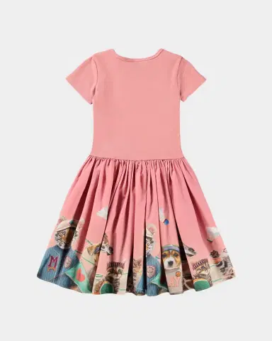 Molo Girl's Cissa Animal-Print Short-Sleeve Dress, Size 7-10 | Thumbnail 2 Molo Girl's Cissa Animal-Print Short-Sleeve Dress, Size 7-10 | Thumbnail 2