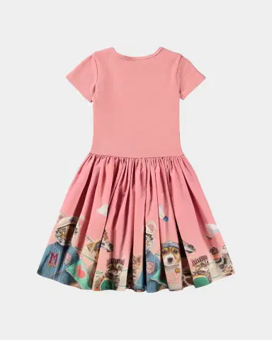 Molo Girl's Cissa Animal-Print Short-Sleeve Dress, Size 3-6 | Thumbnail 2 Molo Girl's Cissa Animal-Print Short-Sleeve Dress, Size 3-6 | Thumbnail 2