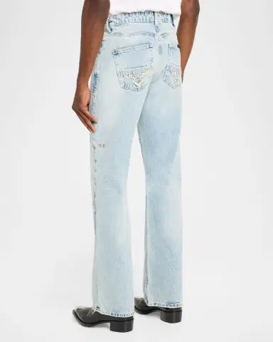 Ksubi Men's Toro Kristal Damask-Embroidered Straight Leg Jeans | Thumbnail 2 Ksubi Men's Toro Kristal Damask-Embroidered Straight Leg Jeans | Thumbnail 2