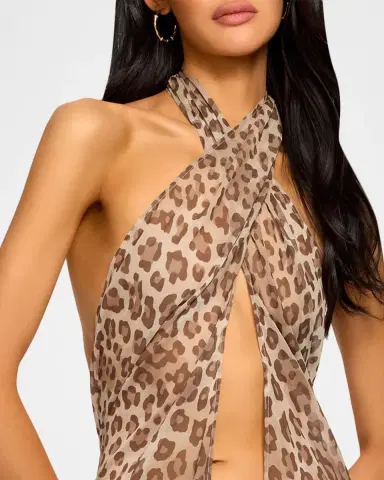Ramy Brook Aari Leopard Convertible Coverup Maxi Dress | Thumbnail 4 Ramy Brook Aari Leopard Convertible Coverup Maxi Dress | Thumbnail 4