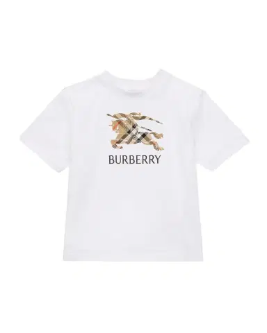 Burberry Boy's EKD Embroidered Check Cotton T-Shirt, Size 6M | Thumbnail 1 Burberry Boy's EKD Embroidered Check Cotton T-Shirt, Size 6M | Thumbnail 1