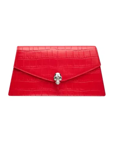 McQueen Skull Mini Croc-Embossed Leather Top-Handle Bag | Thumbnail 1 McQueen Skull Mini Croc-Embossed Leather Top-Handle Bag | Thumbnail 1