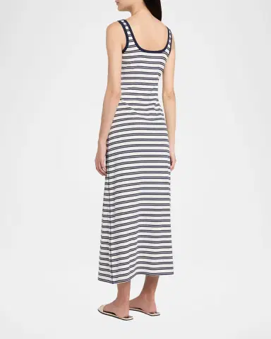 Simkhai Becker Striped Cotton Jersey Maxi Dress | Thumbnail 2 Simkhai Becker Striped Cotton Jersey Maxi Dress | Thumbnail 2