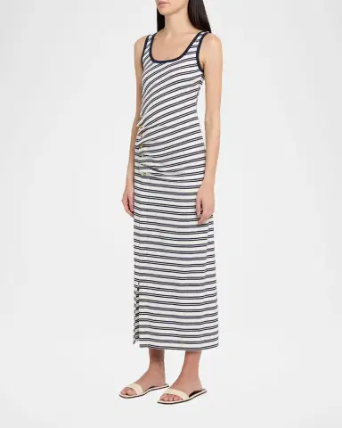 Simkhai Becker Striped Cotton Jersey Maxi Dress | Thumbnail 3 Simkhai Becker Striped Cotton Jersey Maxi Dress | Thumbnail 3