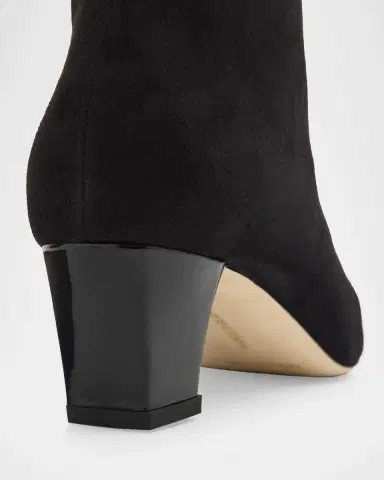 Manolo Blahnik Jaima Suede Side-Zip Ankle Boots | Thumbnail 2 Manolo Blahnik Jaima Suede Side-Zip Ankle Boots | Thumbnail 2