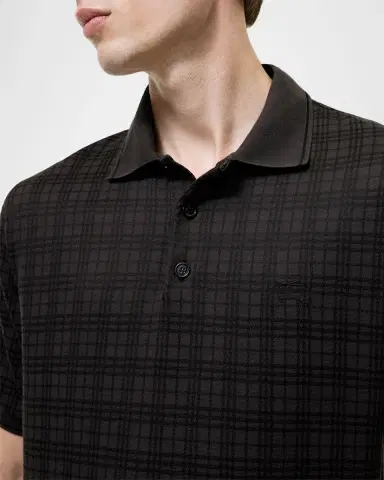 Burberry Men's Pelham Check Polo Shirt | Thumbnail 2 Burberry Men's Pelham Check Polo Shirt | Thumbnail 2