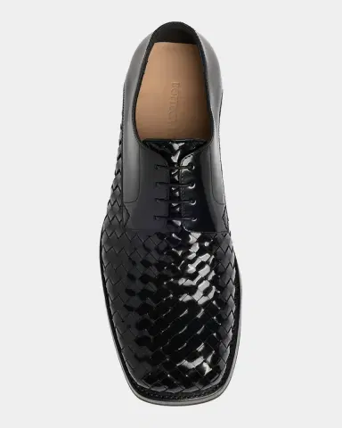 Bottega Veneta Men's Smashed Intrecciato Leather Derby Shoes | Thumbnail 5 Bottega Veneta Men's Smashed Intrecciato Leather Derby Shoes | Thumbnail 5