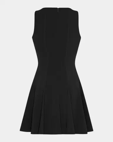 Milly Sleeveless Stretch Cady Fit-&-Flare Mini Dress | Thumbnail 2 Milly Sleeveless Stretch Cady Fit-&-Flare Mini Dress | Thumbnail 2
