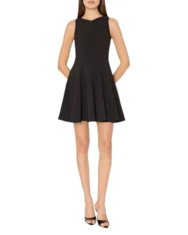 Milly Sleeveless Stretch Cady Fit-&-Flare Mini Dress | Thumbnail 1 Milly Sleeveless Stretch Cady Fit-&-Flare Mini Dress | Thumbnail 1