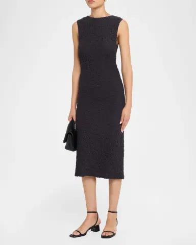 Vince Sleeveless Gathered-Waist Dress | Thumbnail 3 Vince Sleeveless Gathered-Waist Dress | Thumbnail 3