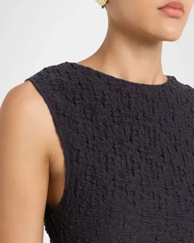 Vince Sleeveless Gathered-Waist Dress | Thumbnail 4 Vince Sleeveless Gathered-Waist Dress | Thumbnail 4