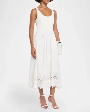 Generation Love Leann Embroidered Combo Midi Dress | Thumbnail 3 Generation Love Leann Embroidered Combo Midi Dress | Thumbnail 3