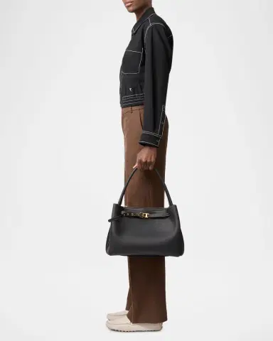 Tod's Small Timeless T Belted Leather Shoulder Bag | Thumbnail 4 Tod's Small Timeless T Belted Leather Shoulder Bag | Thumbnail 4