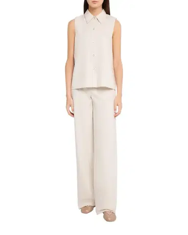 Vince Sleeveless Buttoned Poplin Top | Thumbnail 1 Vince Sleeveless Buttoned Poplin Top | Thumbnail 1