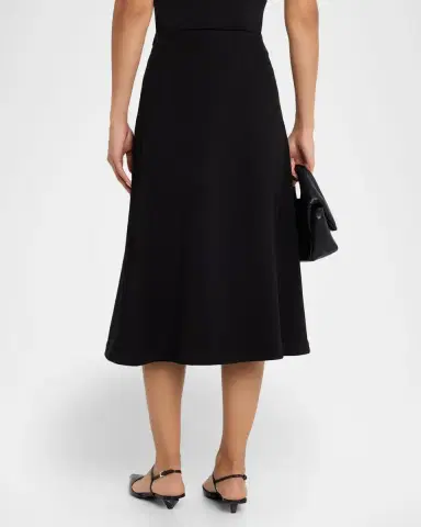 Misook A-Line Fluid Stretch Midi Skirt | Thumbnail 2 Misook A-Line Fluid Stretch Midi Skirt | Thumbnail 2