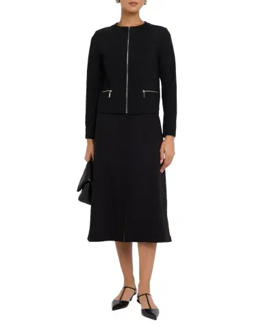 Misook A-Line Fluid Stretch Midi Skirt | Thumbnail 1 Misook A-Line Fluid Stretch Midi Skirt | Thumbnail 1