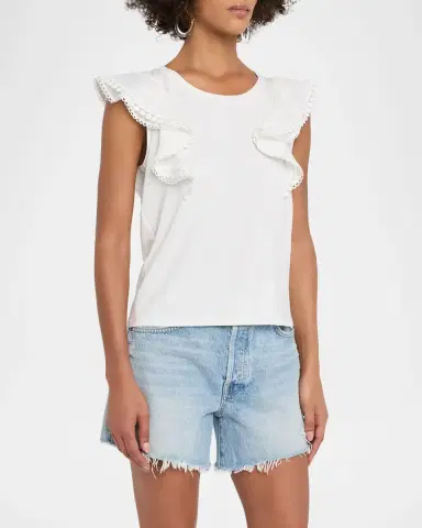 Generation Love Dana Lace Ruffle Tee | Thumbnail 3 Generation Love Dana Lace Ruffle Tee | Thumbnail 3
