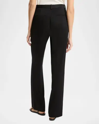 Theory Slim-Straight Satin Pants | Thumbnail 2 Theory Slim-Straight Satin Pants | Thumbnail 2
