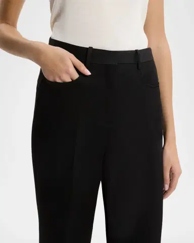 Theory Slim-Straight Satin Pants | Thumbnail 4 Theory Slim-Straight Satin Pants | Thumbnail 4