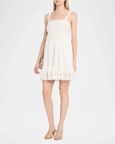 Ulla Johnson Nerelle Cotton Eyelet Mini Dress | Thumbnail 3 Ulla Johnson Nerelle Cotton Eyelet Mini Dress | Thumbnail 3