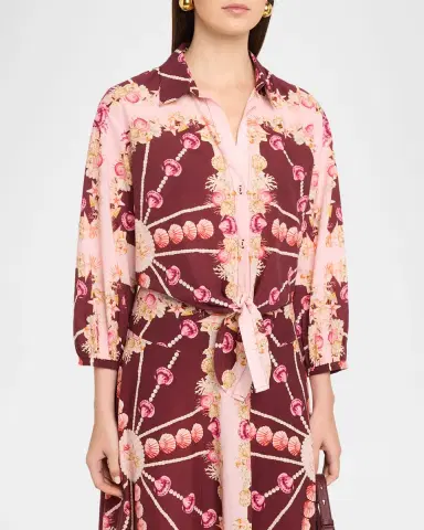 Cara Cara Rumson Printed Self-Tie Top | Thumbnail 3 Cara Cara Rumson Printed Self-Tie Top | Thumbnail 3