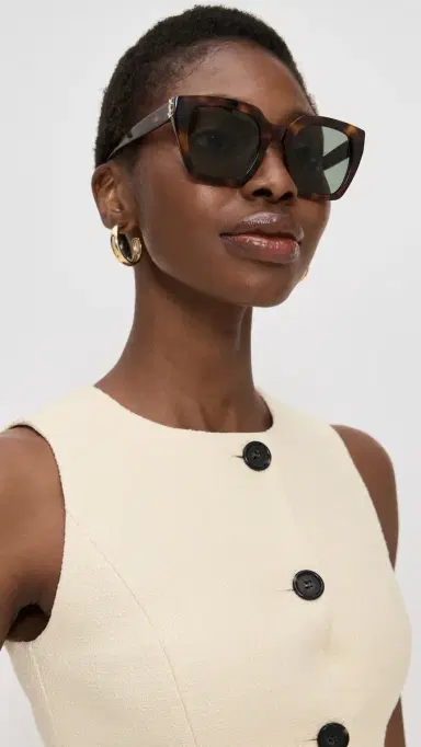 Saint Laurent SL M143 Sunglasses Havana-Havana-Green One Size | Thumbnail 3 Saint Laurent SL M143 Sunglasses Havana-Havana-Green One Size | Thumbnail 3