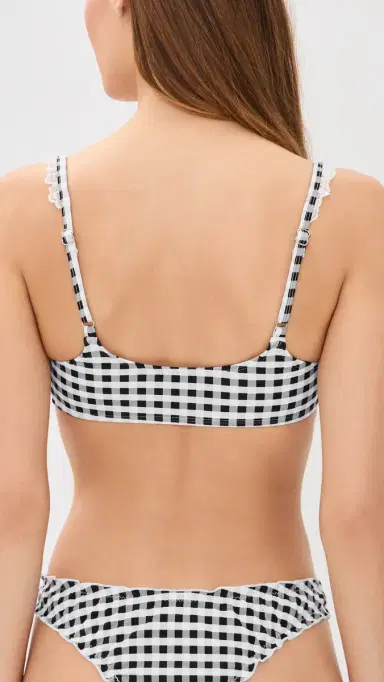 LIONESS Tide Bikini Top Noir Check M | Thumbnail 3 LIONESS Tide Bikini Top Noir Check M | Thumbnail 3