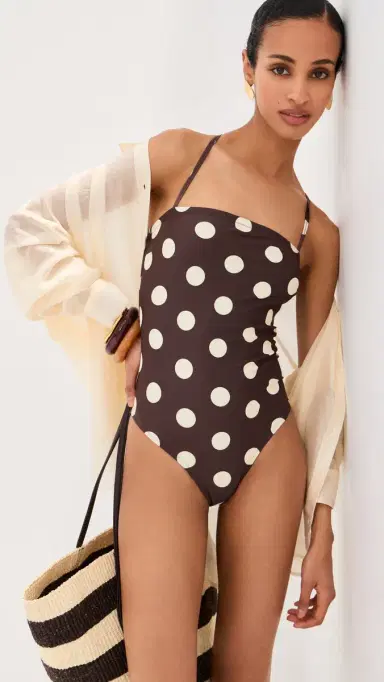 LE BOP Square Neck One Piece Polka Dot M | Thumbnail 2 LE BOP Square Neck One Piece Polka Dot M | Thumbnail 2