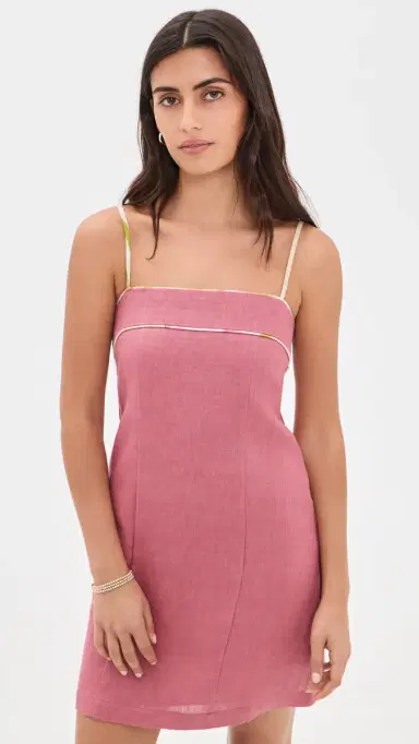 Little Lies Frieda inen Mini Dress Rose | Thumbnail 2 Little Lies Frieda inen Mini Dress Rose | Thumbnail 2