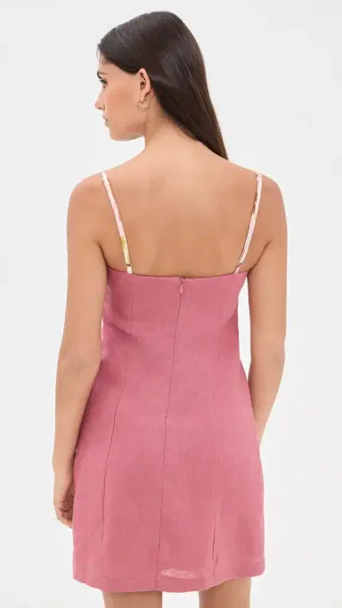 Little Lies Frieda inen Mini Dress Rose | Thumbnail 3 Little Lies Frieda inen Mini Dress Rose | Thumbnail 3