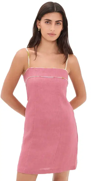 Little Lies Frieda inen Mini Dress Rose | Thumbnail 1 Little Lies Frieda inen Mini Dress Rose | Thumbnail 1