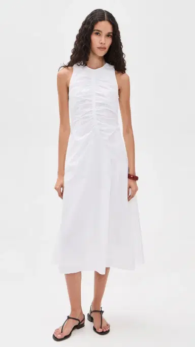 Theory Asymmetrical Ruched Tank Dress white - 100 | Thumbnail 2 Theory Asymmetrical Ruched Tank Dress white - 100 | Thumbnail 2