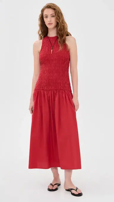 FAITHFULL Sanchia Midi Dress Chilli | Thumbnail 2 FAITHFULL Sanchia Midi Dress Chilli | Thumbnail 2