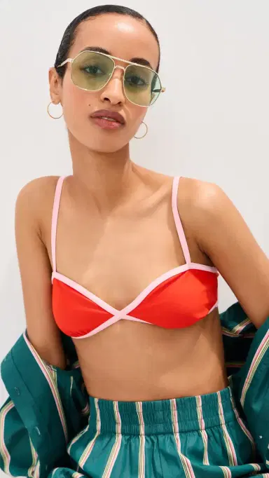 LE BOP Tamera Colorblock Bikini Top Clambake/Pink | Thumbnail 2 LE BOP Tamera Colorblock Bikini Top Clambake/Pink | Thumbnail 2