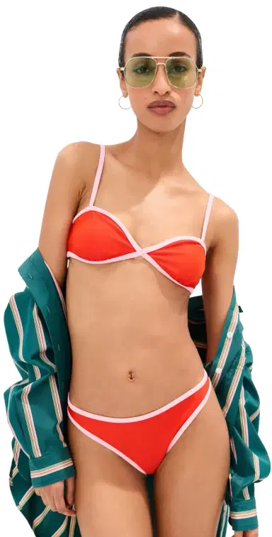 LE BOP Tamera Colorblock Bikini Top Clambake/Pink | Thumbnail 1 LE BOP Tamera Colorblock Bikini Top Clambake/Pink | Thumbnail 1