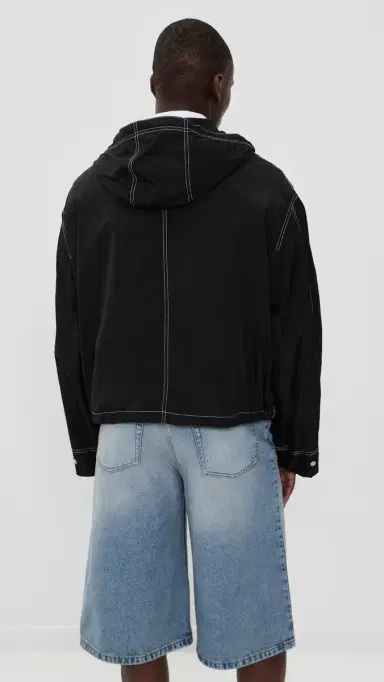 AMI Crinkled Nylon Jacket Noir | Thumbnail 3 AMI Crinkled Nylon Jacket Noir | Thumbnail 3