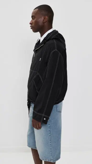 AMI Crinkled Nylon Jacket Noir | Thumbnail 4 AMI Crinkled Nylon Jacket Noir | Thumbnail 4