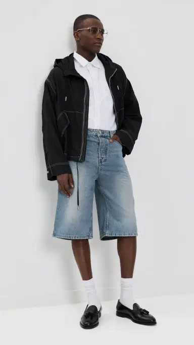 AMI Crinkled Nylon Jacket Noir | Thumbnail 5 AMI Crinkled Nylon Jacket Noir | Thumbnail 5