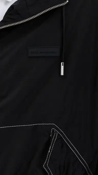 AMI Crinkled Nylon Jacket Noir | Thumbnail 6 AMI Crinkled Nylon Jacket Noir | Thumbnail 6
