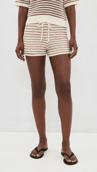 Z Supply Lyla triped Sweater Shorts Taro | Thumbnail 2 Z Supply Lyla triped Sweater Shorts Taro | Thumbnail 2