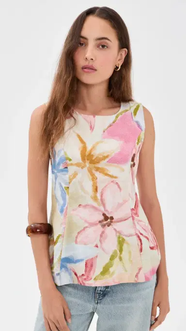 Little Lies Gardenia Top Print | Thumbnail 2 Little Lies Gardenia Top Print | Thumbnail 2