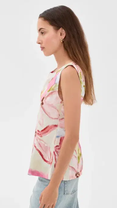 Little Lies Gardenia Top Print | Thumbnail 4 Little Lies Gardenia Top Print | Thumbnail 4